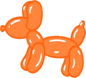 Handdrawn Textured Dog Balloon