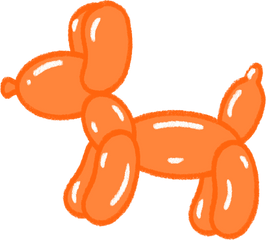 Handdrawn Textured Dog Balloon